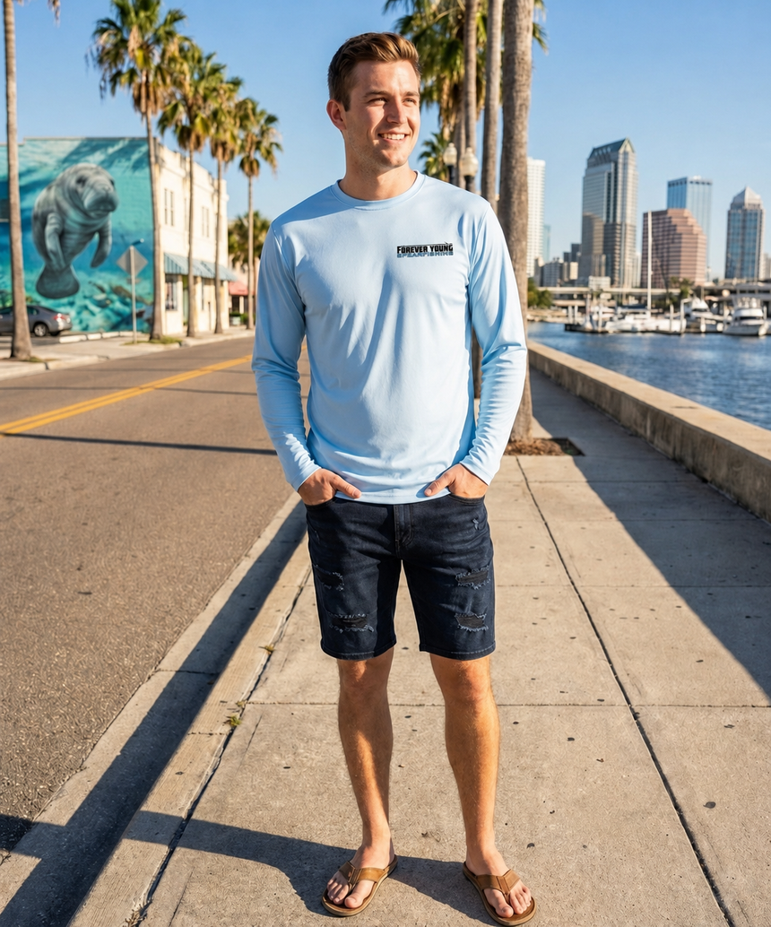 Forever Young Spearfishing Wahoo Performance Shirt