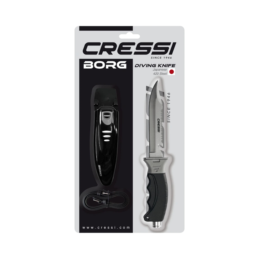 Cressi Borg Dive Knife (Pointed Tip)