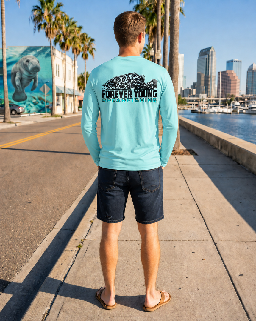 Forever Young Spearfishing Grouper Performance Shirt