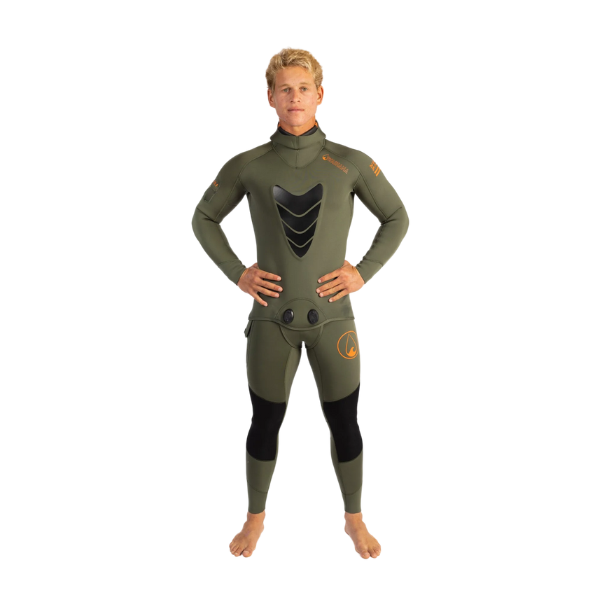 Waihana 5.0 mm Mens Essentials Pro Wetsuit (Ranger Green)