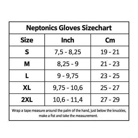 Gloves Sizechart