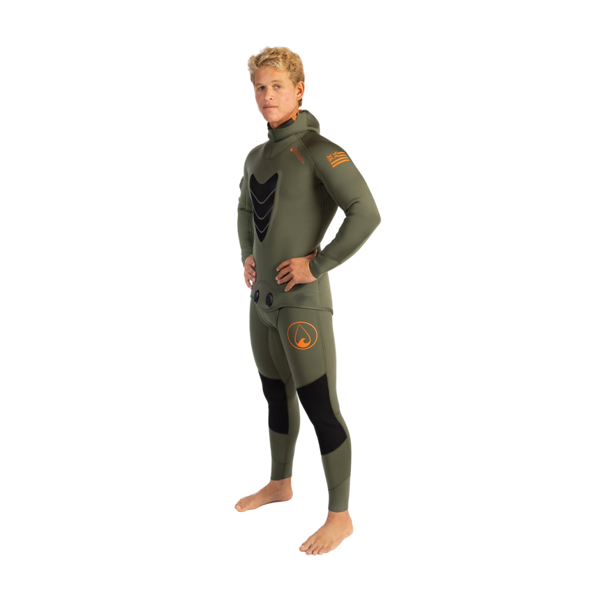 Waihana 5.0 mm Mens Essentials Pro Wetsuit (Ranger Green)